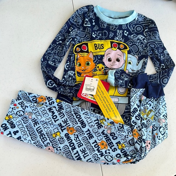 Komar Kids Other - NEW Cocomelon Size 5T Wheels on the Bus Pajama Set Long Johns